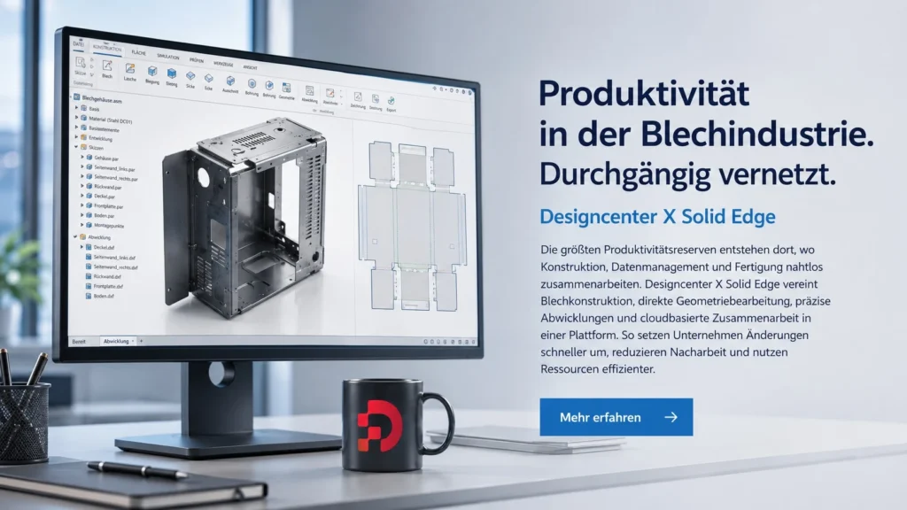 Produktivität in der Blechfertigung: Liegt der entscheidende Hebel schon in der Konstruktion? Beratung Designcenter X Solid Edge